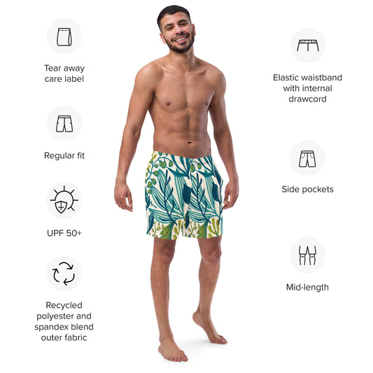 Recycled UPF 50+ Swim Trunks - Jungle